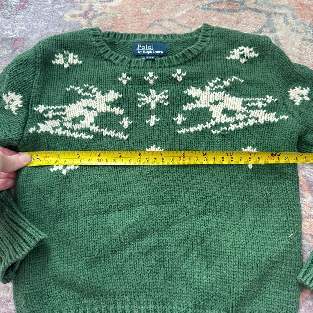 Vtg Youth Ralph Lauren "Ski Man" Sweater Size 4 - Picture 4 of 8